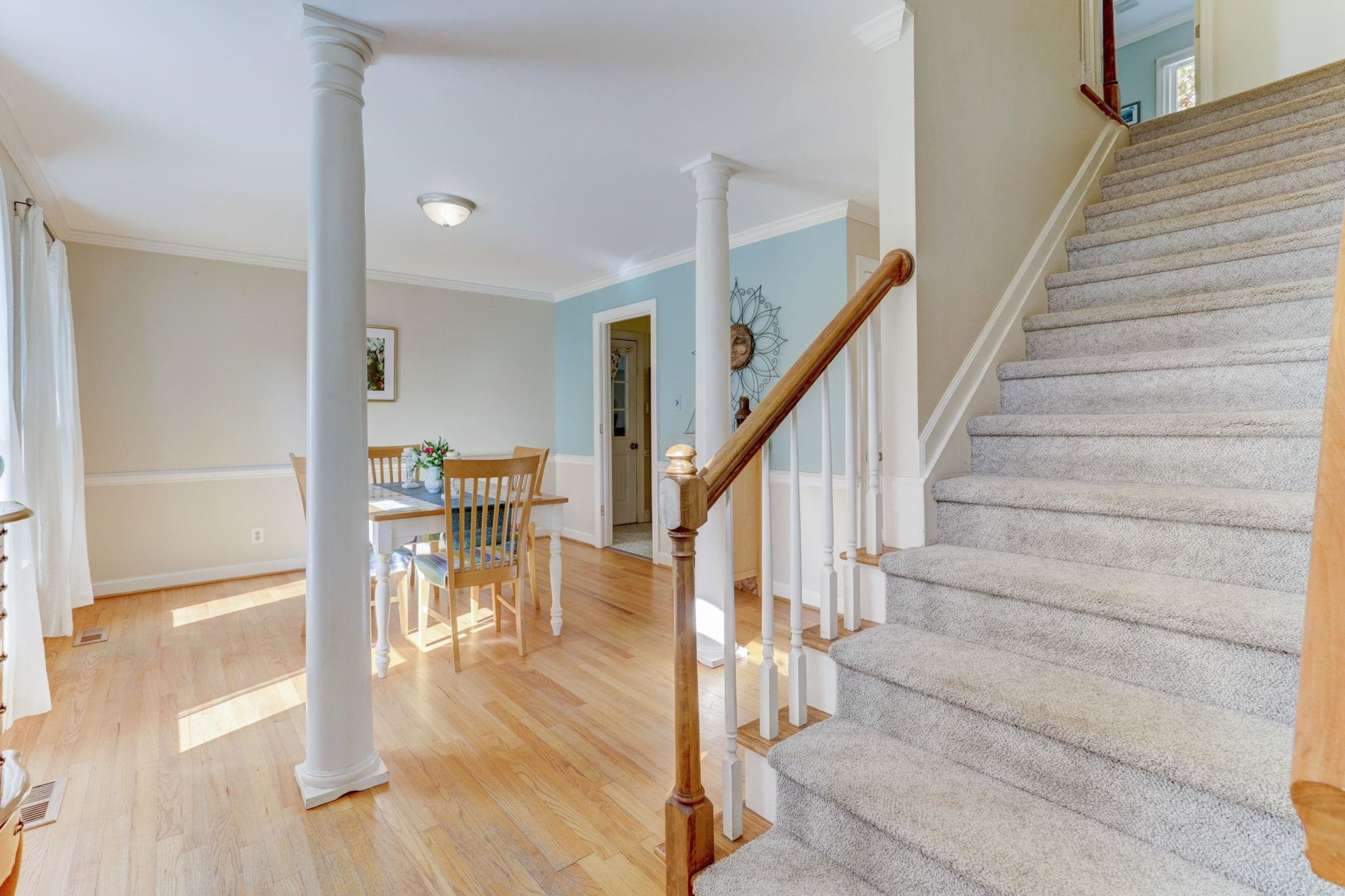 3 Danforth Place Durham, NC 27712 - Photo 6 of 38 a view of entryway and hall with wooden floor