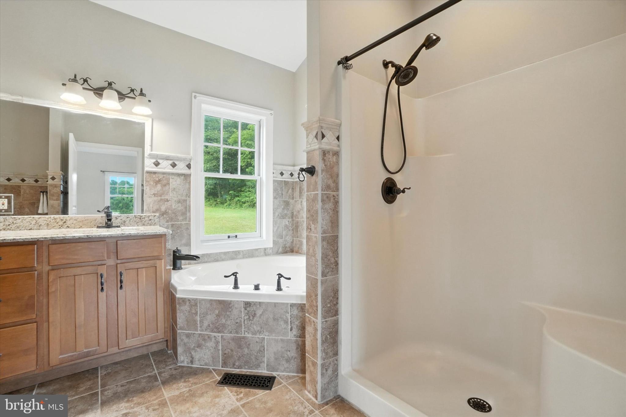 160 Vida Lane Dover, PA 17315 - Photo 18 of 61 a bathroom with a tub sink and mirror