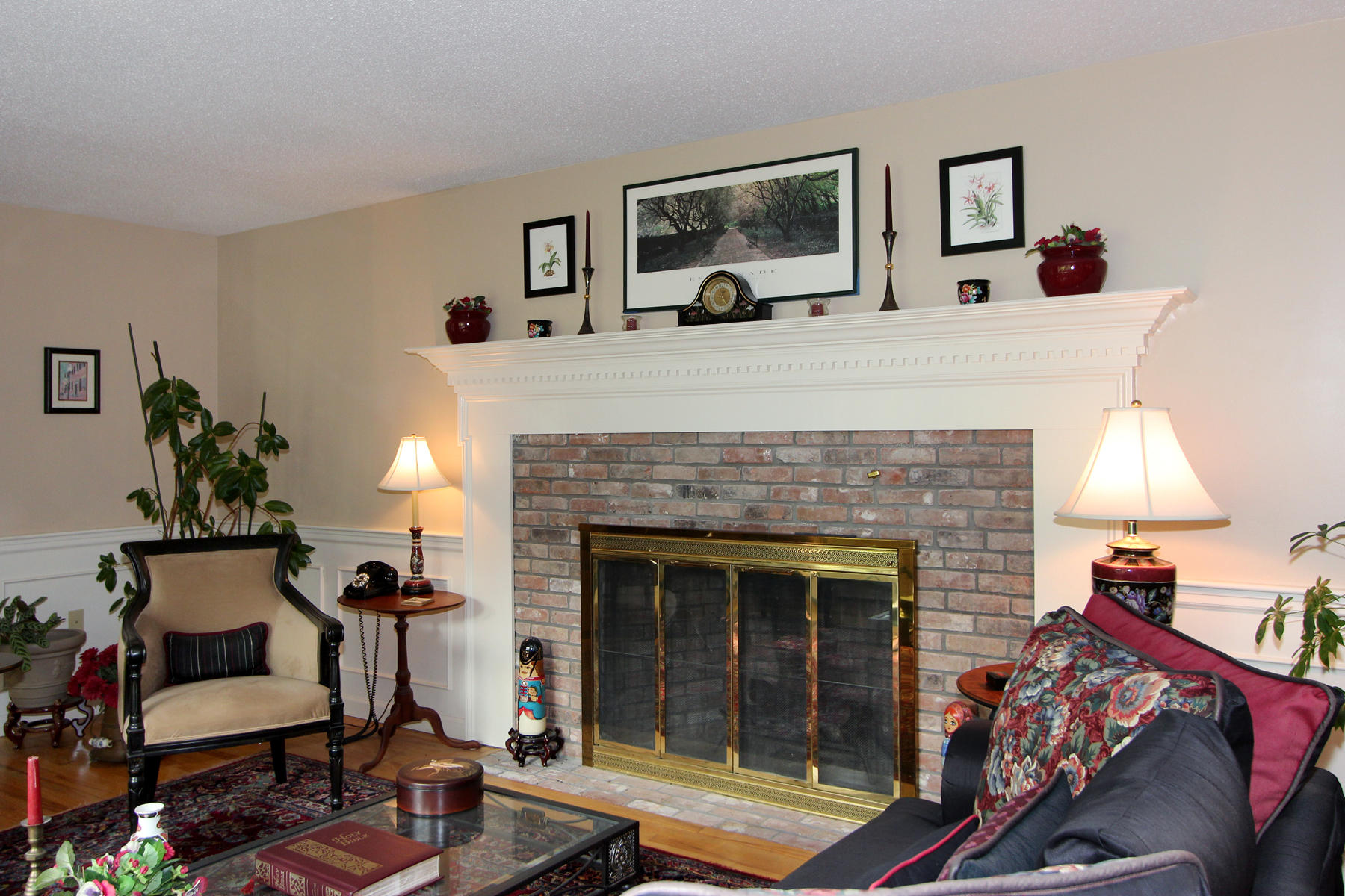 243 Midpine Road Cummaquid, MA 02675 - Photo 8 of 32 a living room with furniture and a fireplace