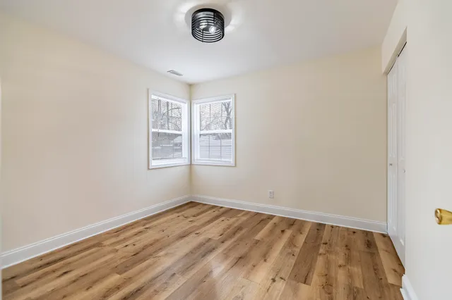 an empty room with a window