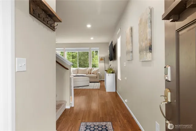 a very nice looking room with a large window