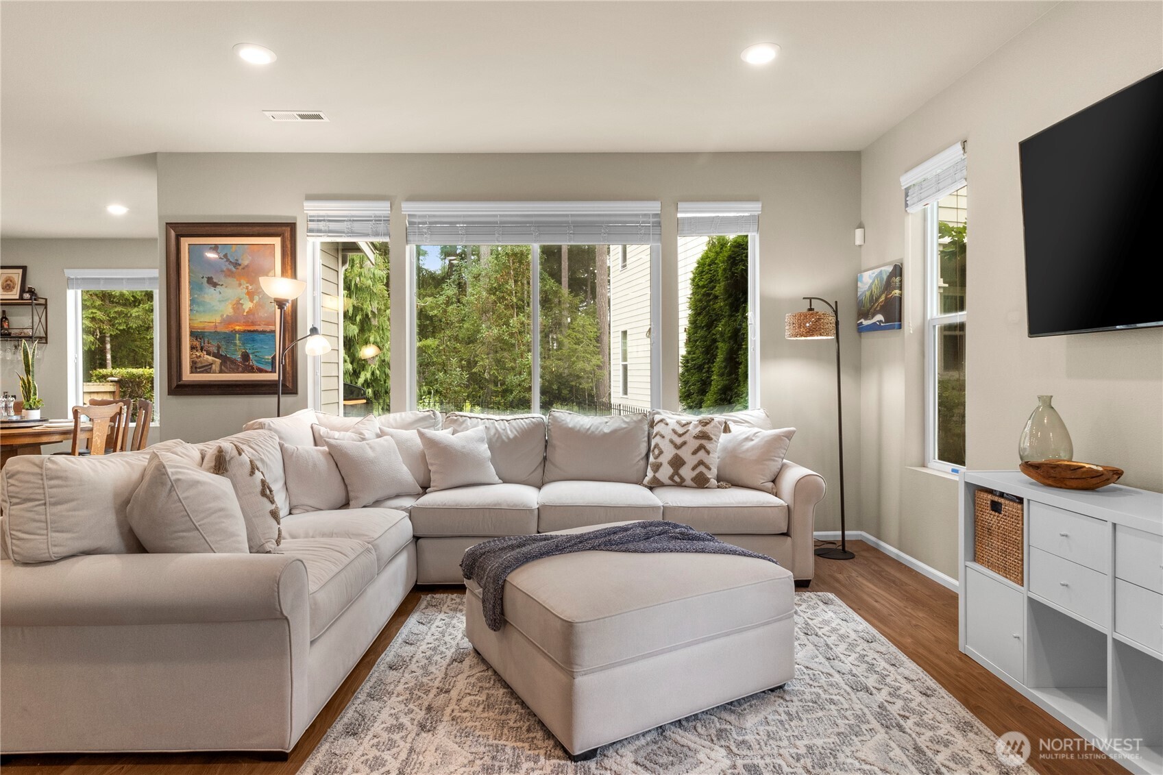 3923 Jett Lane Lacey, WA 98516 - Photo 6 of 40 a living room with furniture and a flat screen tv