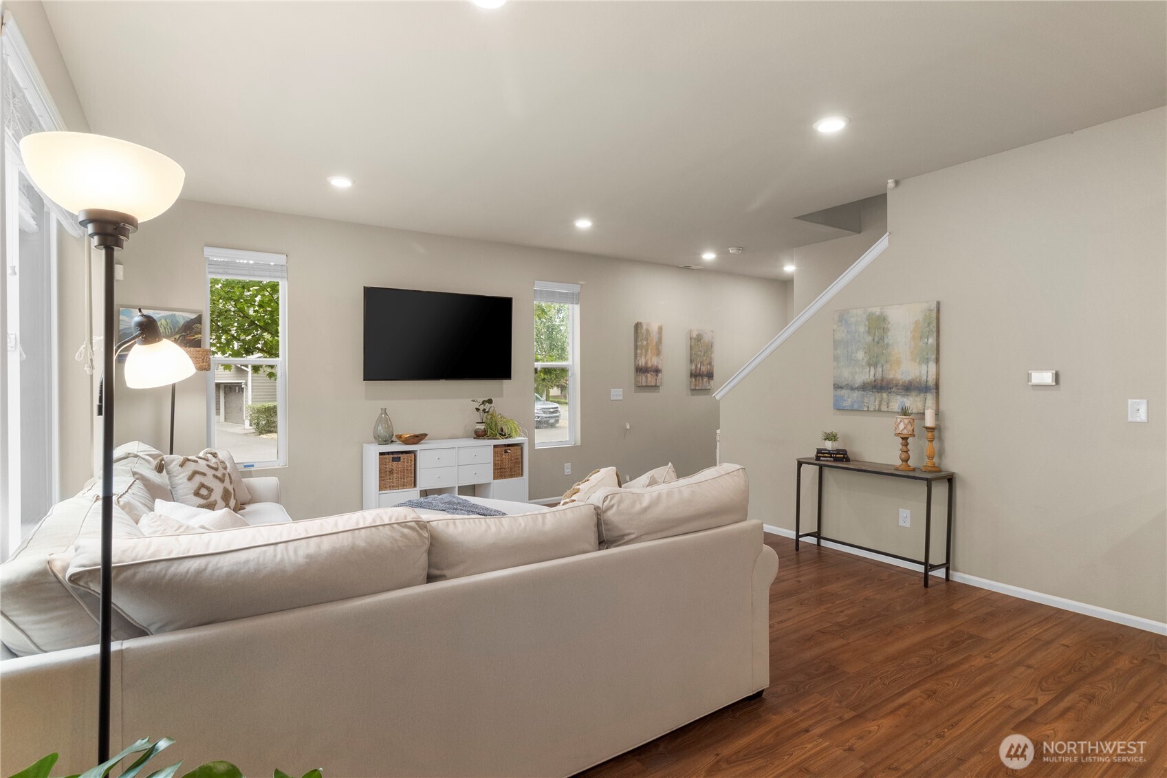 3923 Jett Lane Lacey, WA 98516 - Photo 8 of 40 a living room with furniture and a flat screen tv