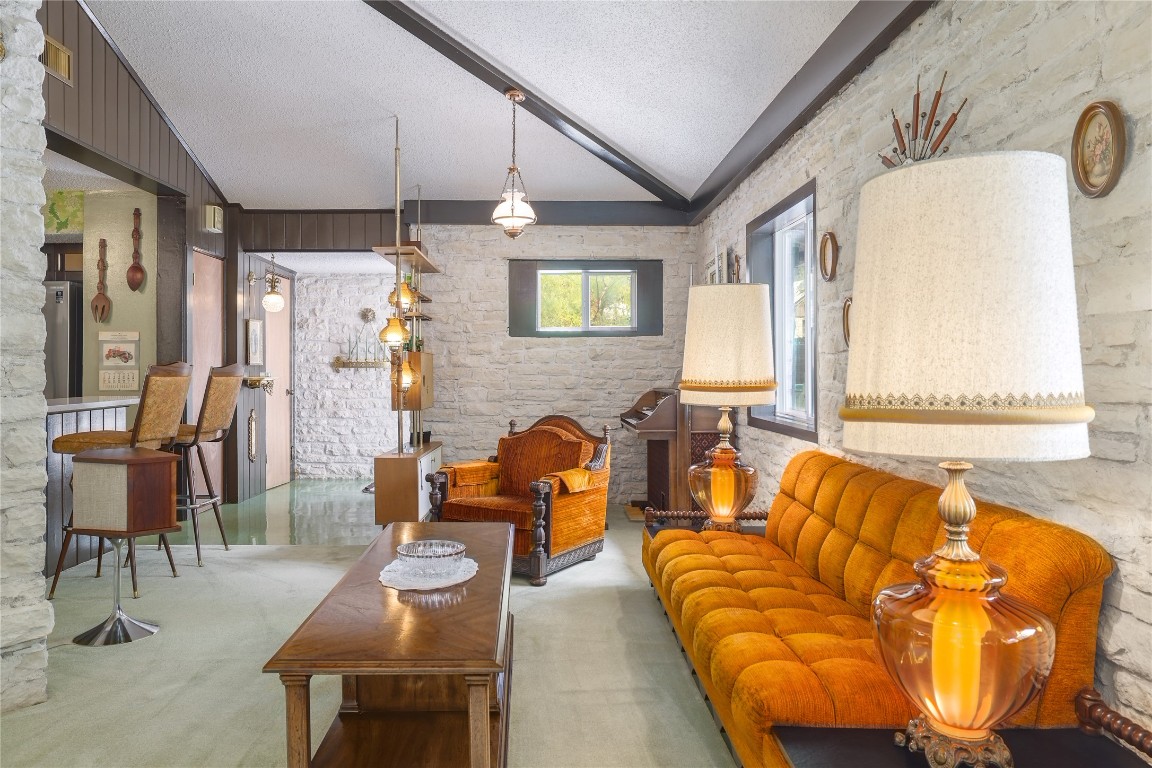 1818 Vance Circle Austin, TX 78701 - Photo 10 of 40 a living room with furniture and a fireplace