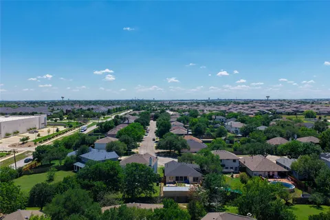 an aerial view of a city