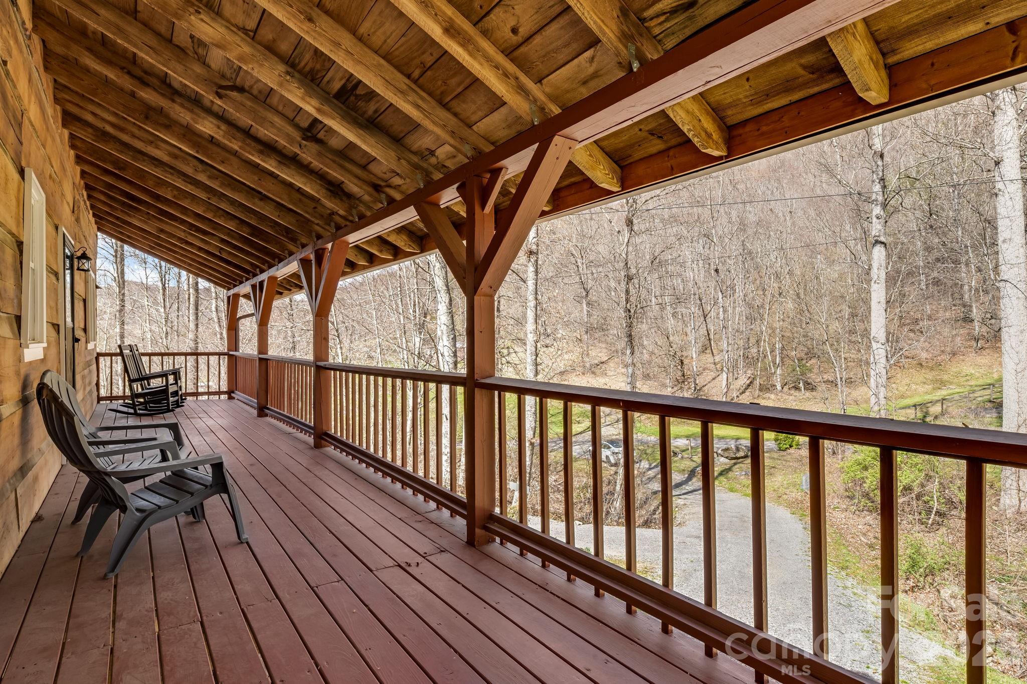 114 Johns Creek Road Canton, NC 28716 - Photo 6 of 48 a view of balcony with wooden floor