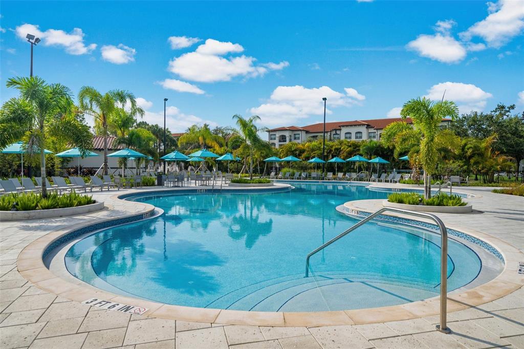 5012 Shoreway Loop, Unit 20507 Orlando, FL 32819 - Photo 43 of 49 a view of a swimming pool with a patio