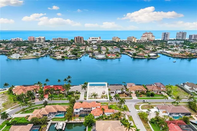 a view of a city and ocean view