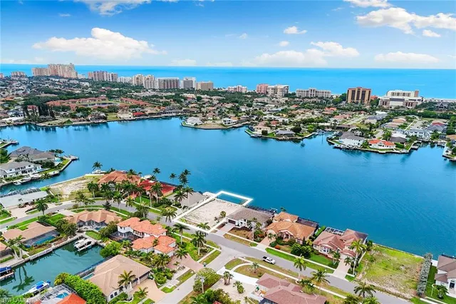 an aerial view of a houses