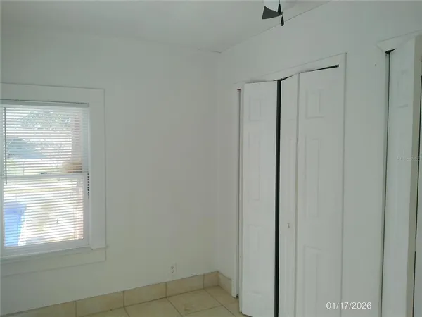 an empty room with a window