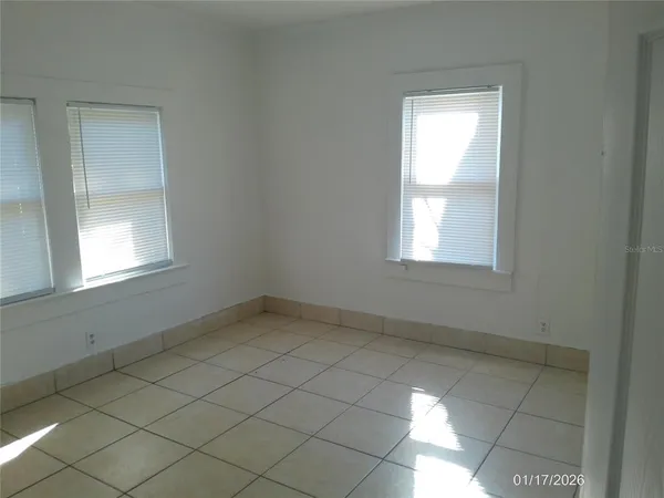 an empty room with a window