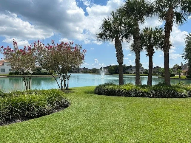 front view of a house with a garden
