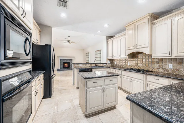 a bedroom with a bed and furniture