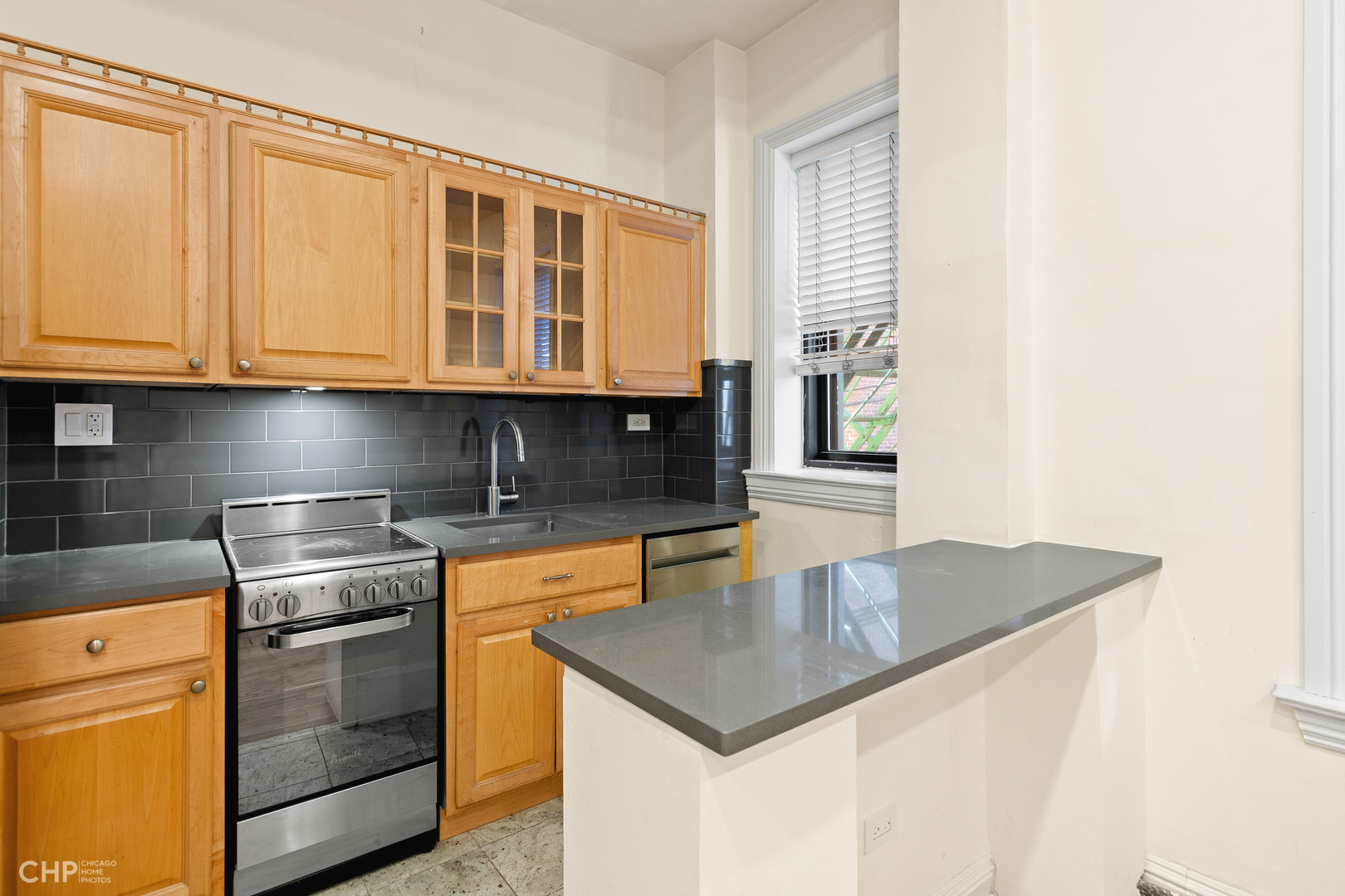 20 East Goethe Street, Unit 306 Chicago, IL 60610 - Photo 2 of 14 a kitchen with stainless steel appliances granite countertop a sink a stove and a microwave