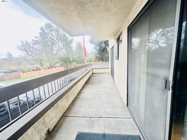 a view of a pathway of a building