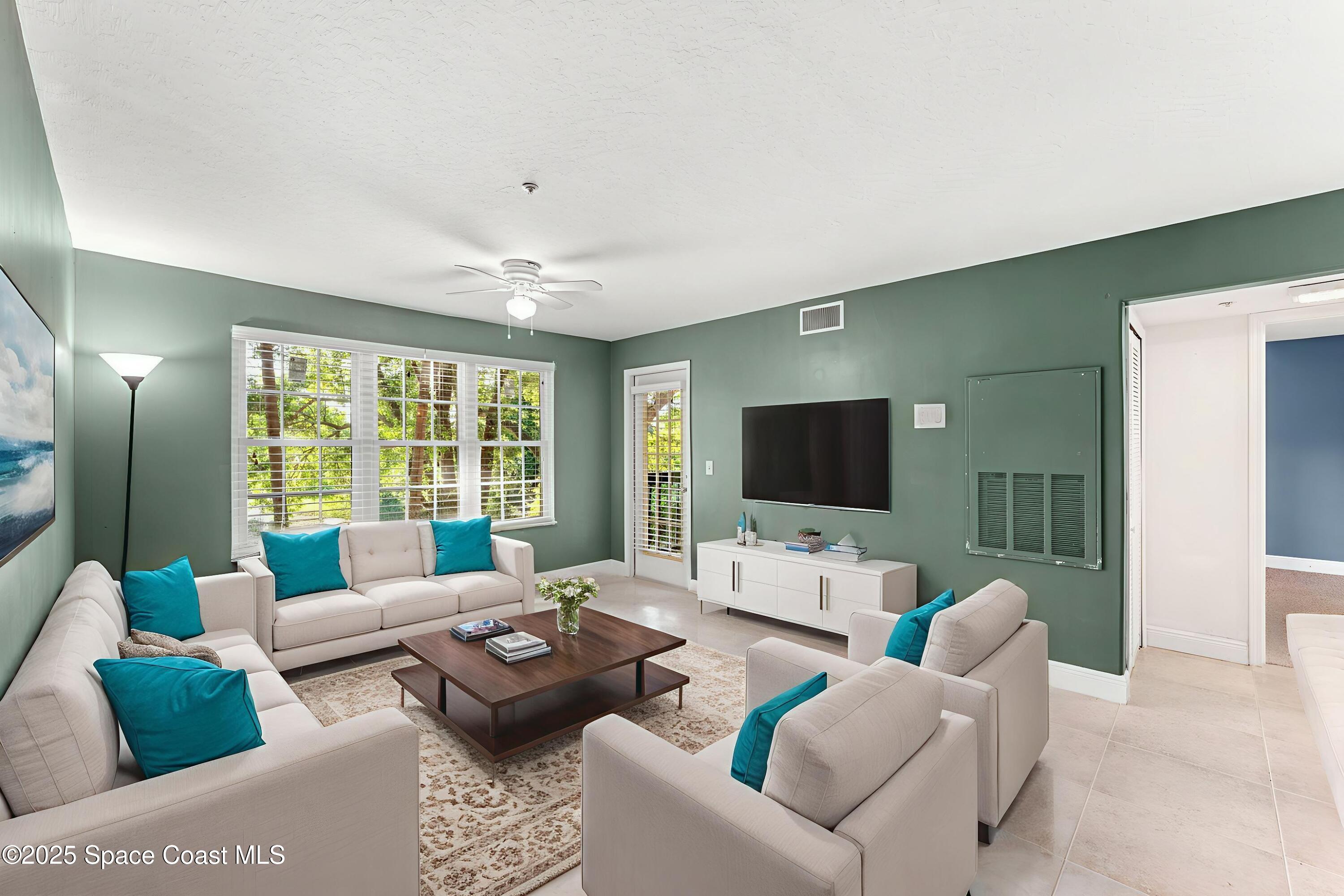 7667 North Wickham Road, Unit 712 Melbourne, FL 32940 - Photo 9 of 52 Living Room (Virtually Staged)