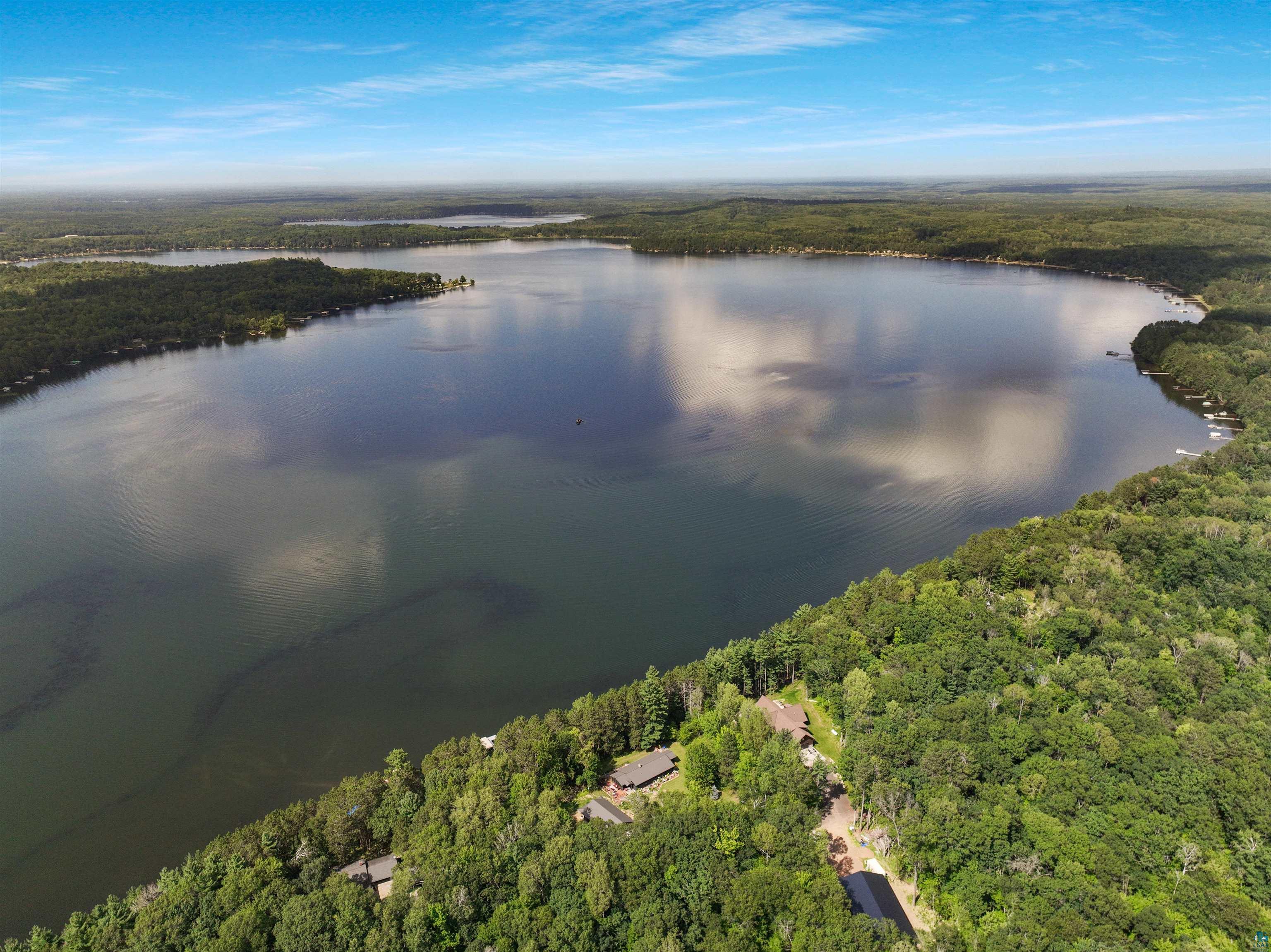 1102 Blackburn Road Spooner, WI 54801 - Photo 25 of 30 Birds eye view of property featuring a water view