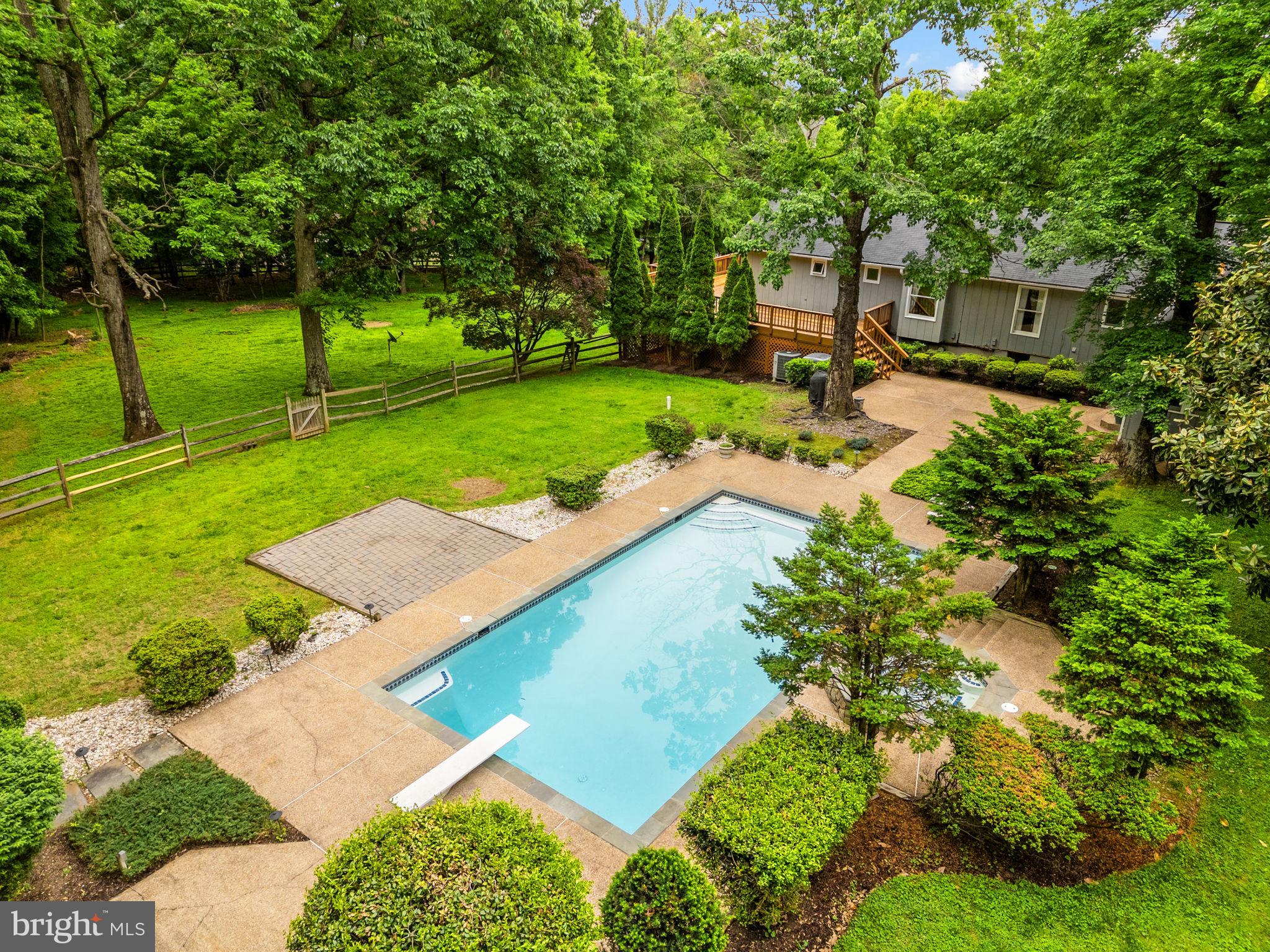 41726 Stumptown Road Leesburg, VA 20176 - Photo 66 of 91 Aerial View of Backyard Oasis