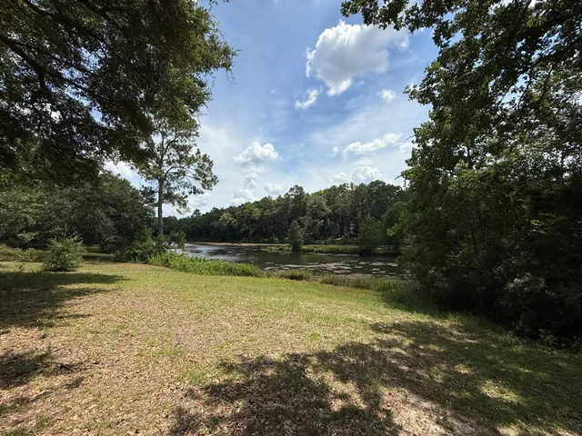 a backyard of a house with garden and outdoor seating