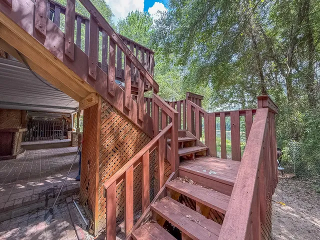 a view of porch with seating space
