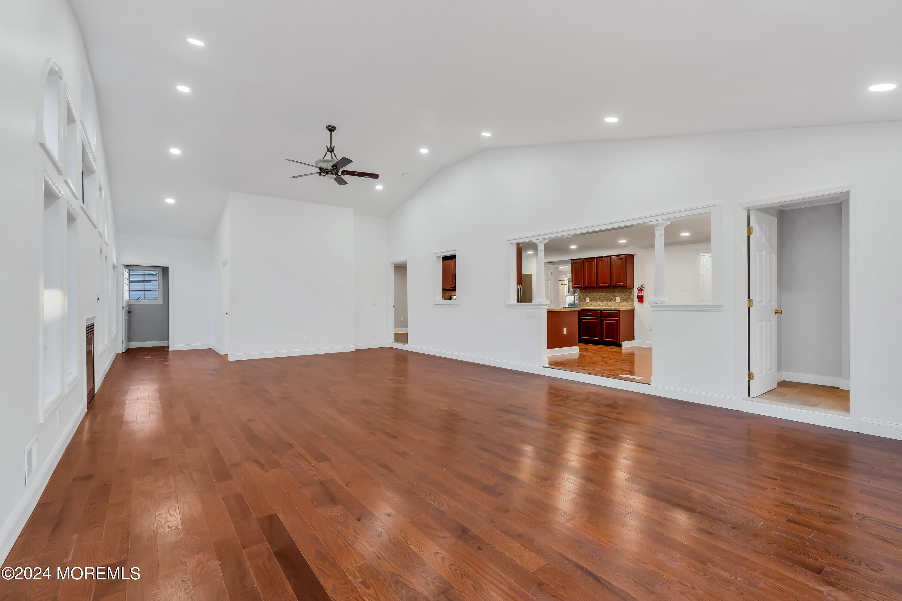 6 Afton Road Jackson, NJ 08527 - Photo 32 of 80 a view of a big room with wooden floor and a ceiling fan