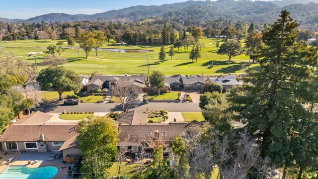 a view of a city with an ocean view
