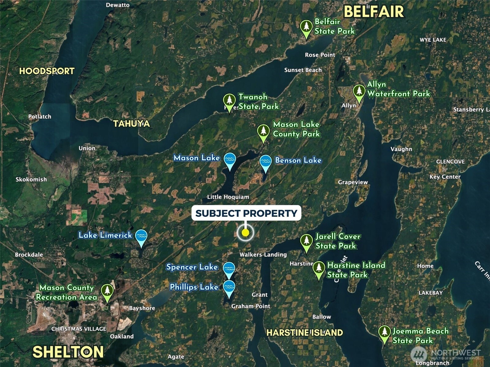 100 East Leffler Lane Grapeview, WA 98546 - Photo 5 of 19 a sign that is sitting in a tree