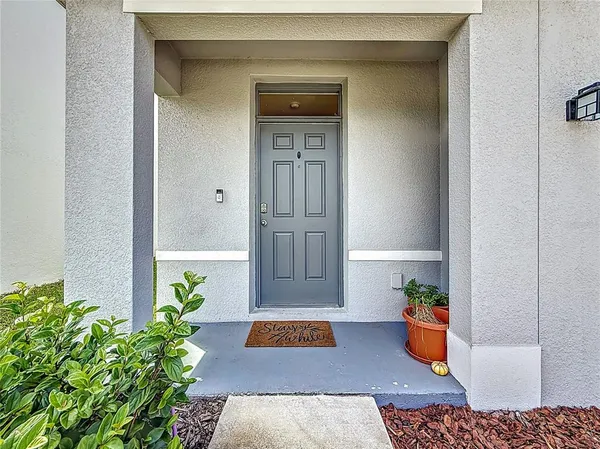 a front view of a house