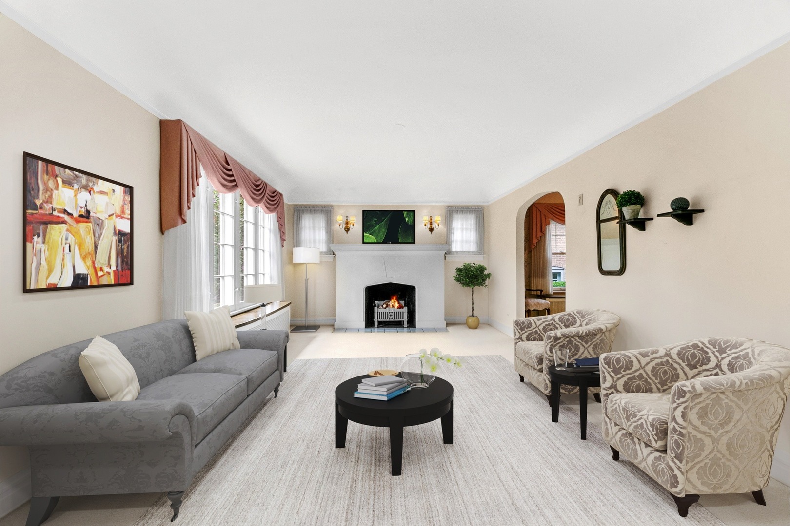 258 Southcote Road Riverside, IL 60546 - Photo 10 of 31 a living room with furniture fireplace and window