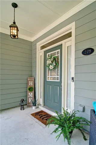 a view of front door of house