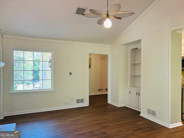 an empty room with a window