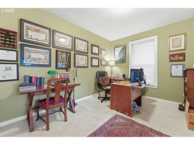 a workspace with furniture