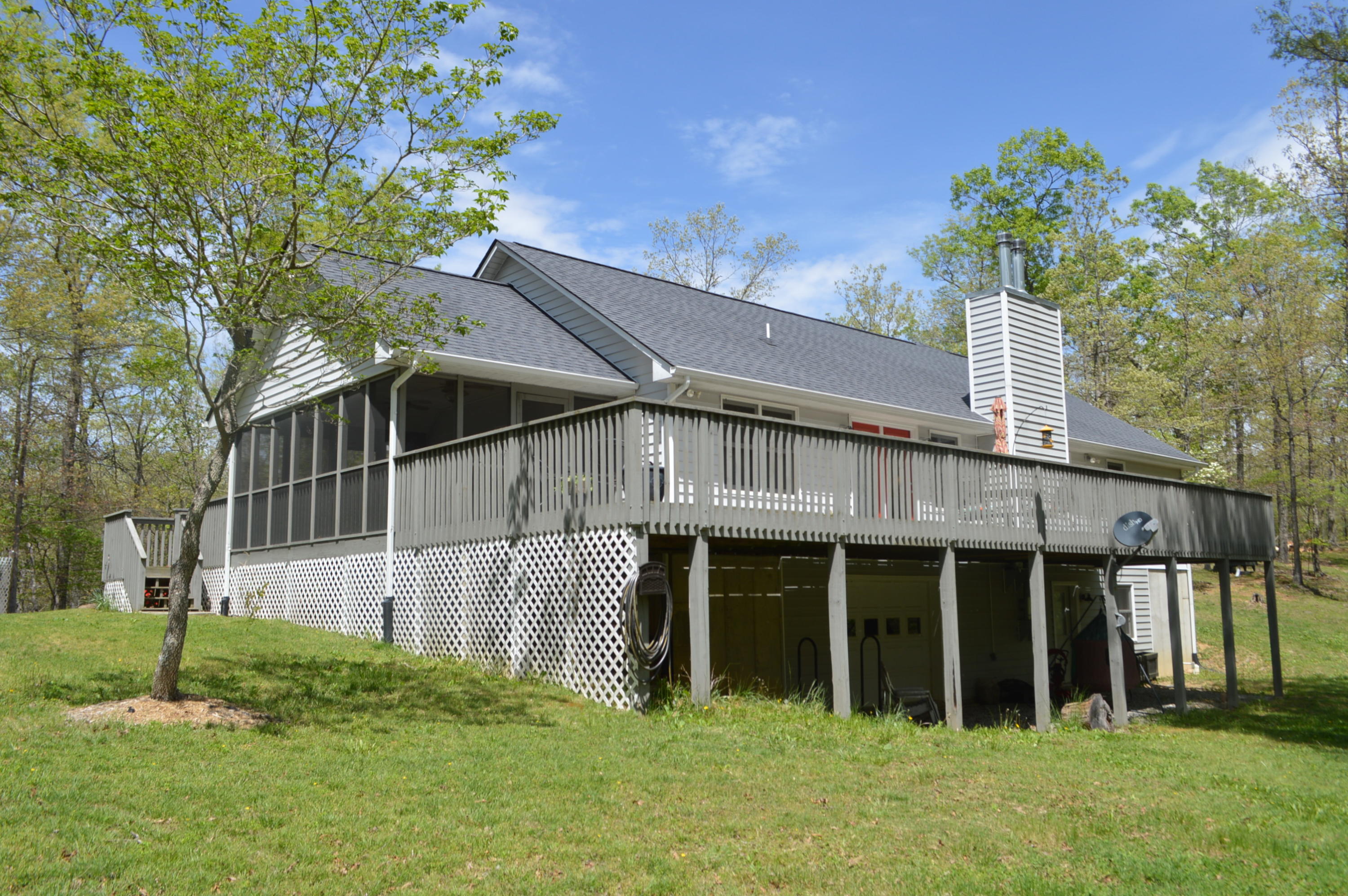 Rear and side of house