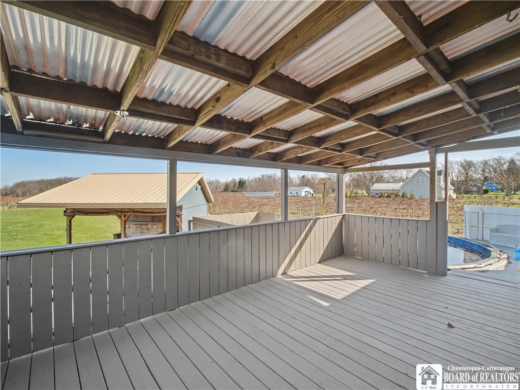 4616 Berry Road Pomfret, NY 14063 - Photo 46 of 48 Covered Rear Deck
