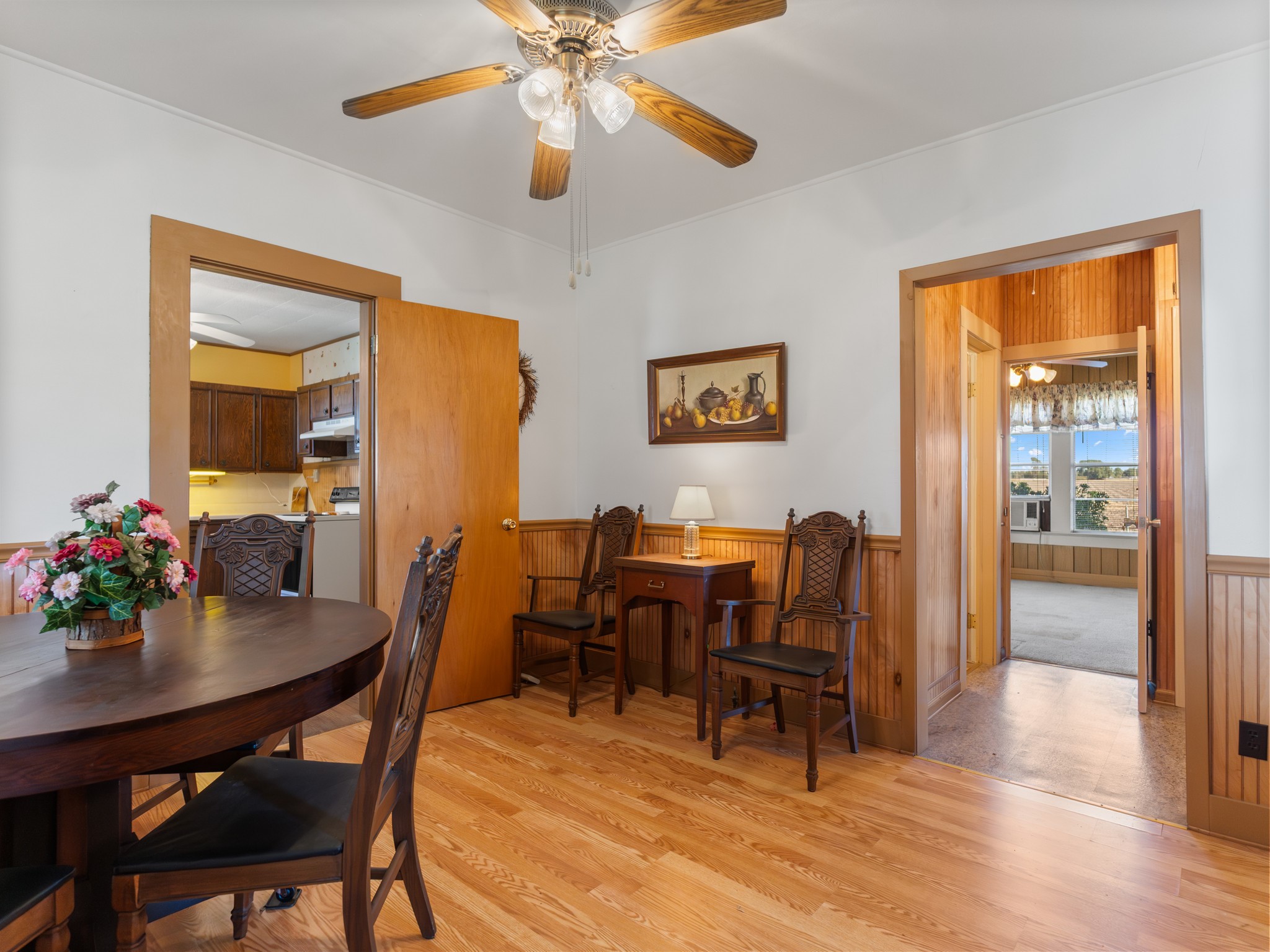 14309 Vrlla Road Guy, TX 77444 - Photo 25 of 41 a view of a dining room with furniture and wooden floor