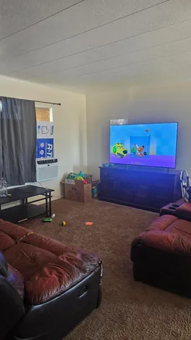 a bedroom with bed and a couch