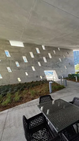 a view of outdoor space with seating