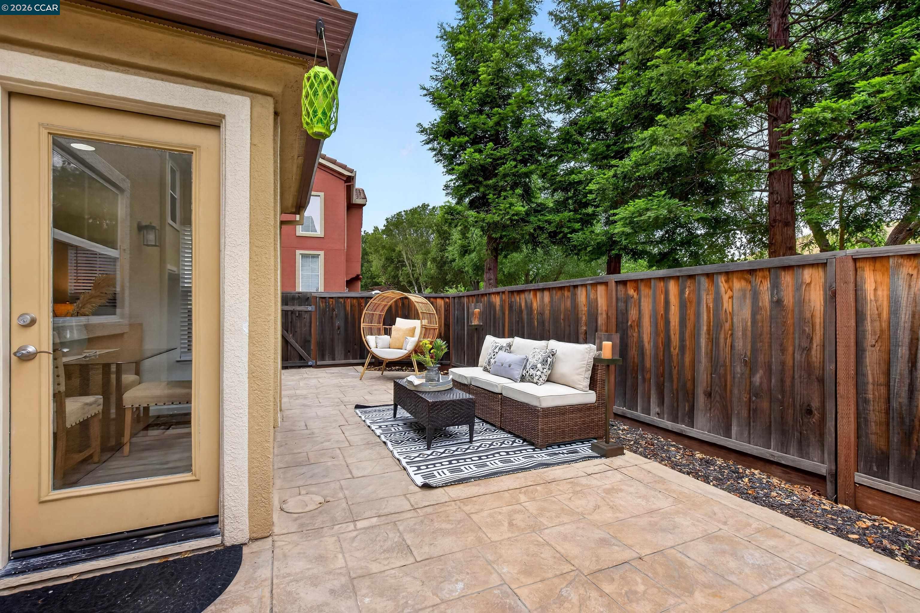 124 Coralflower Lane San Ramon, CA 94582 - Photo 29 of 47 a view of a bench in the porch with wooden floor