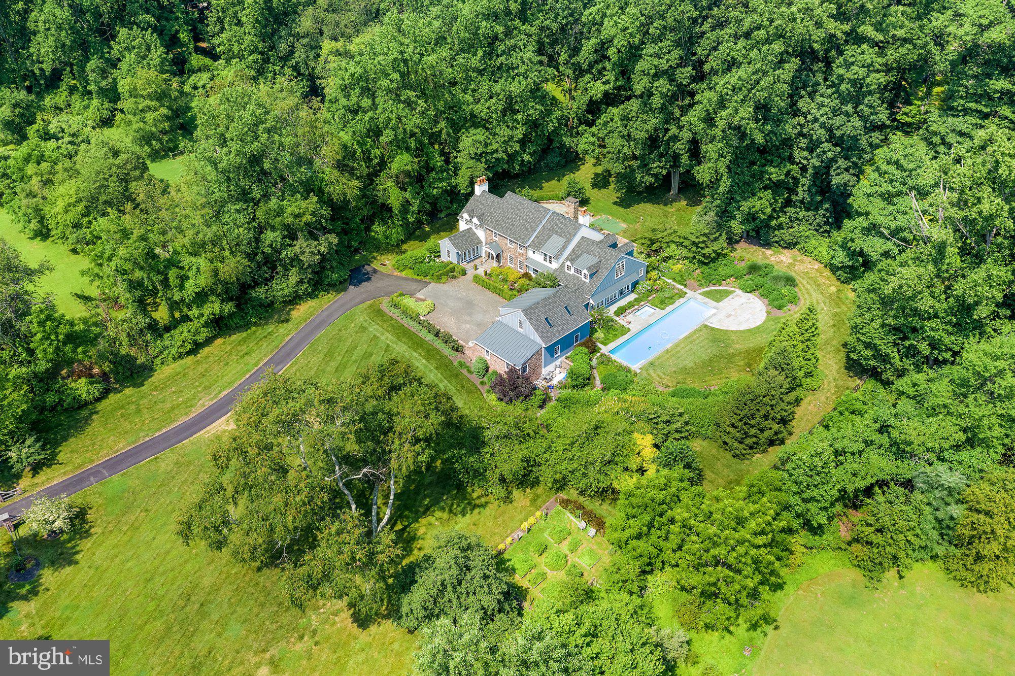 5750 Lower Mountain Road New Hope, PA 18938 - Photo 52 of 59 You can really see the English garden in this view