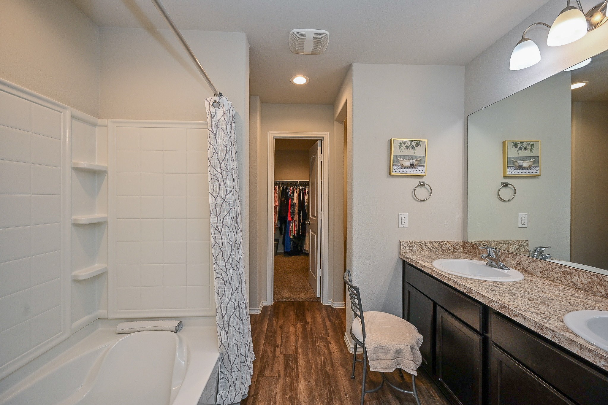 15418 Lost Lariat Court Channelview, TX 77530 - Photo 15 of 20 a bathroom with a sink a toilet and shower