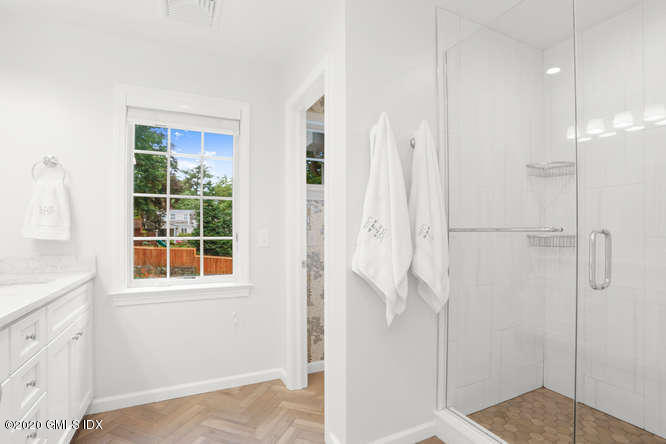 16 Pierce Road Riverside, CT 06878 - Photo 14 of 36 a bathroom with a shower and a sink