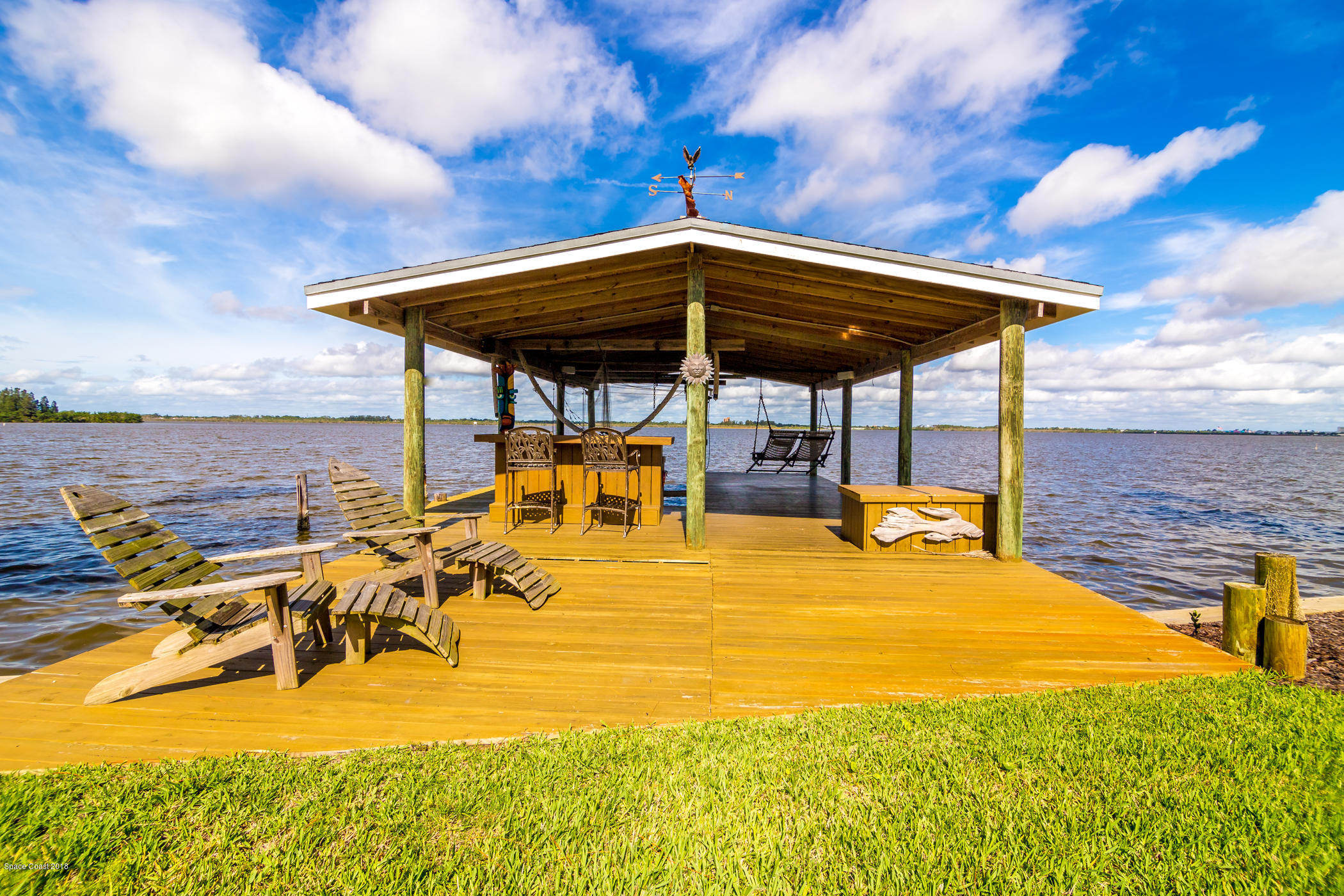 1125 Faulkingham Road Merritt Island, FL 32952 - Photo 25 of 35 Boat Dock and Bar