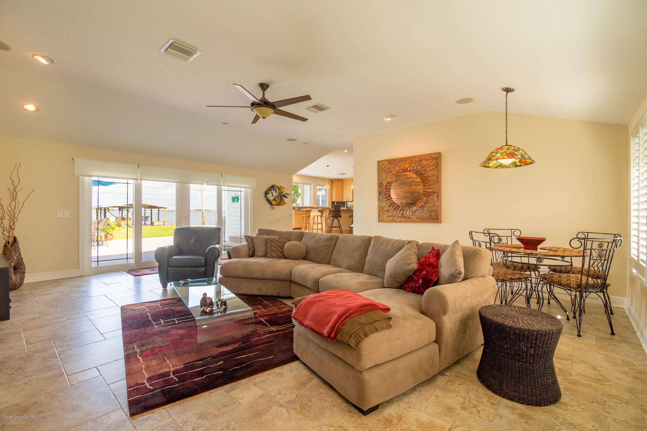 1125 Faulkingham Road Merritt Island, FL 32952 - Photo 9 of 35 Family Room w/sliders to Deck