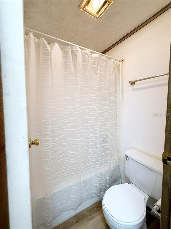 33248 Ridge Manor Boulevard Dade City, FL 33523 - Photo 11 of 20 a white toilet sitting next to a shower curtain