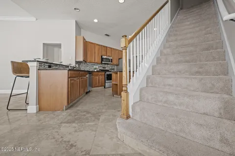 a house with porch space