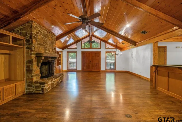 a view of an indoor swimming pool