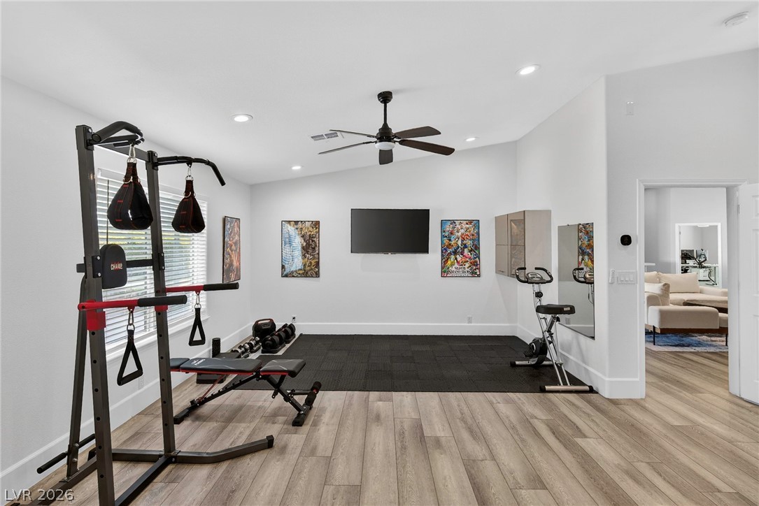 363 East Robindale Road Las Vegas, NV 89123 - Photo 28 of 59 Gym room - multigen with kitchenette and bathroom