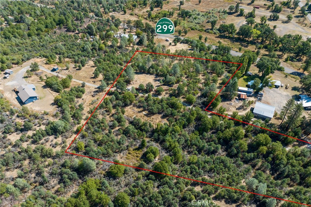 0 Round Mountain Road Montgomery Creek, CA 96065 - Photo 6 of 8 an aerial view of a houses with a yard