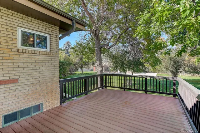 a view of deck and wooden floor