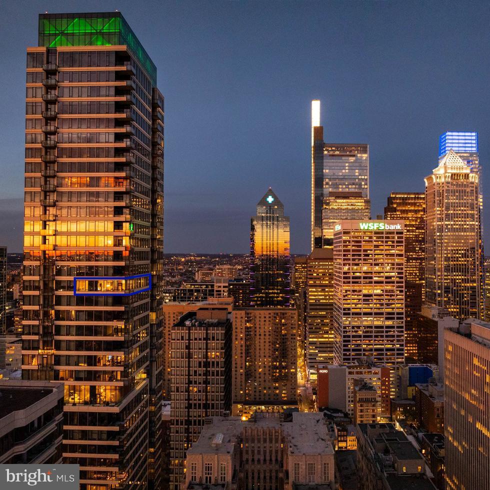1911 Walnut Street, Unit 3301 Philadelphia, PA 19103 - Photo 1 of 50 a city view with tall buildings